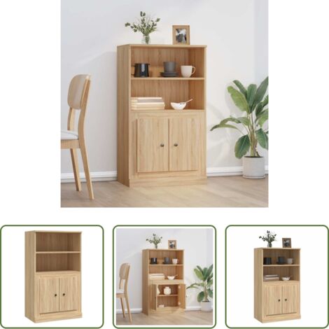 Credenza in legno -  Credenza Rovere Sonoma 60x35,5x103,5 cm in Legno Multistrato