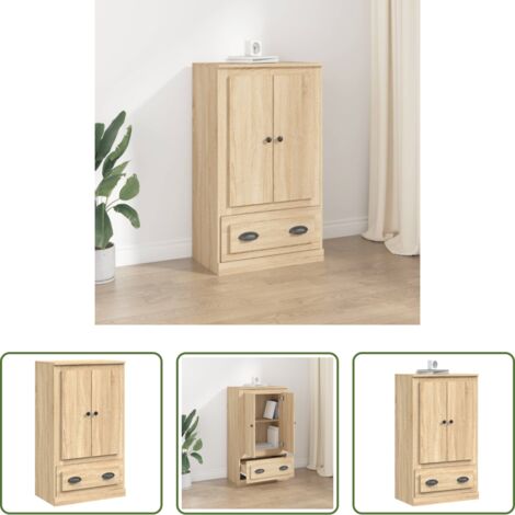 Credenza in legno -  Credenza Rovere Sonoma 60x35,5x103,5 cm in Legno Multistrato