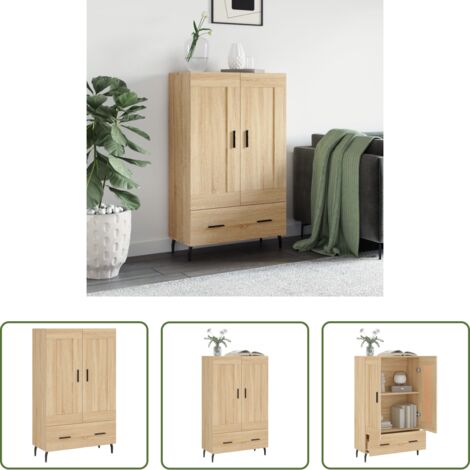 Credenza in legno - Credenza Rovere Sonoma 69,5x31x115 cm in Legno Multistrato