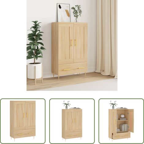 Credenza in legno -  Credenza Rovere Sonoma 69,5x31x115 cm in Legno Multistrato