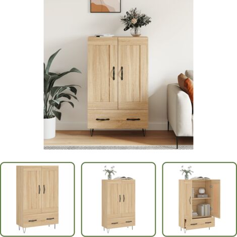 Credenza in legno - Credenza Rovere Sonoma 69,5x31x115 cm in Legno Multistrato