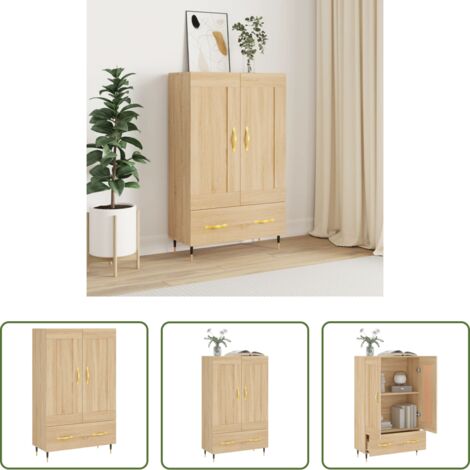 Credenza in legno -  Credenza Rovere Sonoma 69,5x31x115 cm in Legno Multistrato