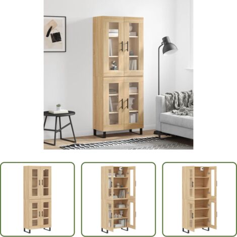 Credenza in legno - Credenza Rovere Sonoma 69,5x34x180 cm in Legno Multistrato