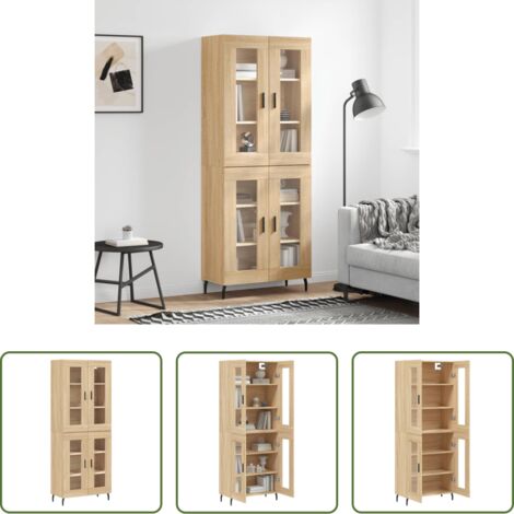 Credenza in legno - Credenza Rovere Sonoma 69,5x34x180 cm in Legno Multistrato
