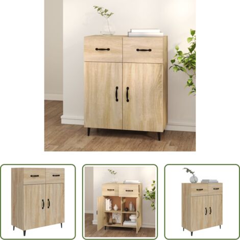 Credenza in legno - Credenza Rovere Sonoma 69,5x34x90 cm in Legno Multistrato