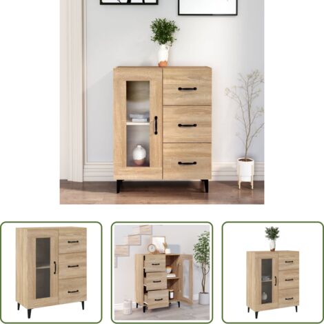 Credenza in legno - Credenza Rovere Sonoma 69,5x34x90 cm in Legno Multistrato