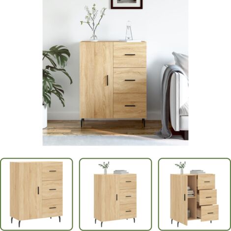 Credenza in legno -  Credenza Rovere Sonoma 69,5x34x90 cm in Legno Multistrato
