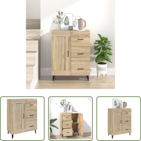 Credenza in legno -  Credenza Rovere Sonoma 69,5x34x90 cm in Legno Multistrato