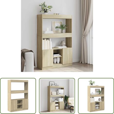 Credenza in legno -  Credenza Rovere Sonoma 92x33x140 cm in Legno Multistrato