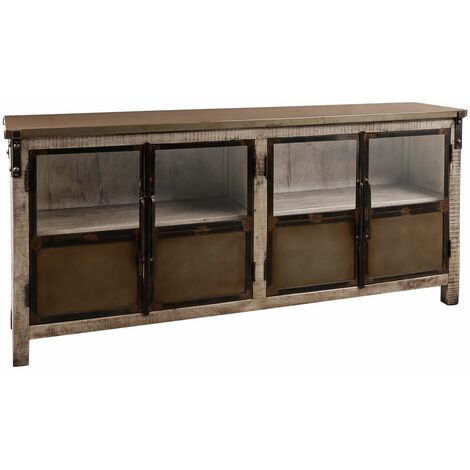 credenza in legno di Mango 180x40x90 marrone laccato HEAVY INDUSTRY 250