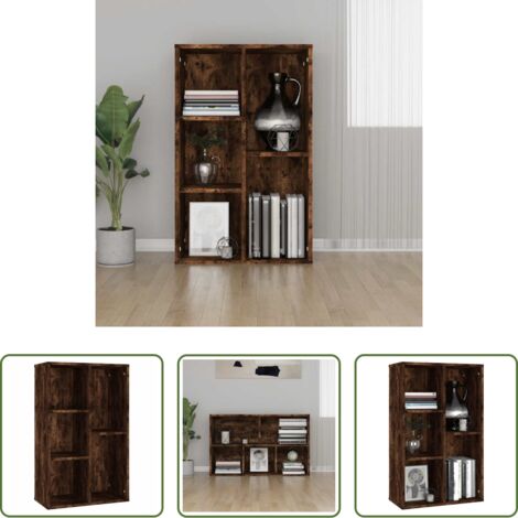 Credenza in legno -  Libreria/Credenza Rovere Fumo 50x25x80 cm in Legno Multistrato