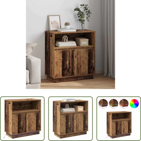 Credenza in legno -  Madia LED Legno vecchio 71 x 34,5 x 75 cm Legno multistrato