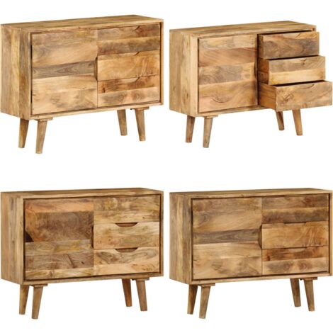 Credenza in Legno Massello di Mango 90x30x69 cm - Credenza vintage - Credenza in legno massello