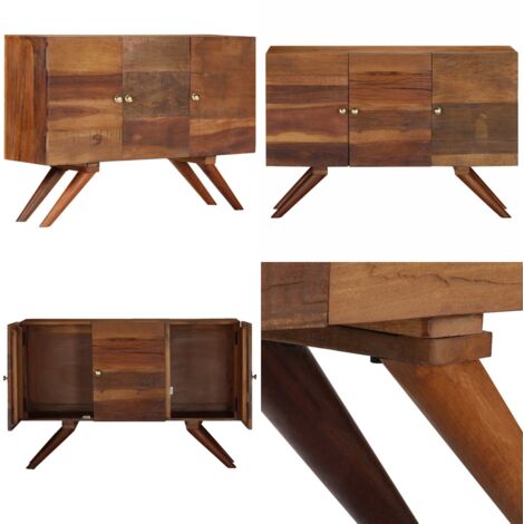 Credenza in Legno Massello di Recupero 110x30x75 cm Marrone - Mobile in legno massello - Arredamento rustico