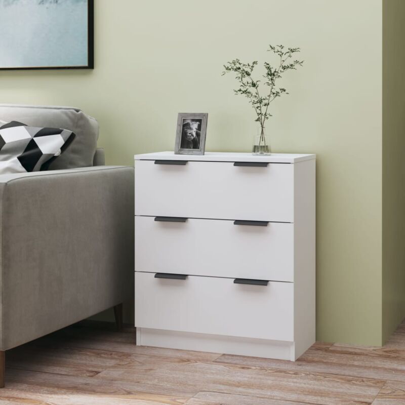 Credenza Bianca 60x30x70 cm in Legno Multistrato - Vidaxl