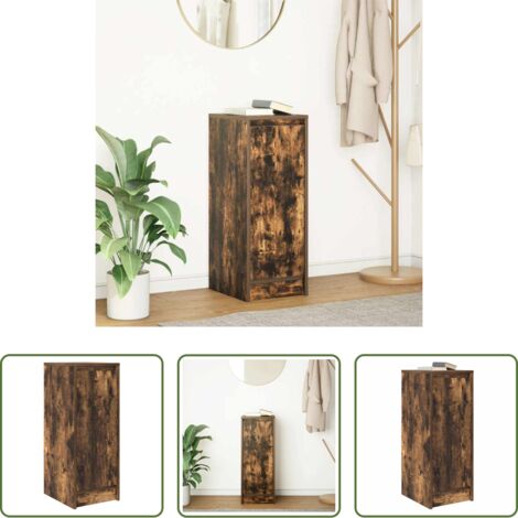 Credenza in legno multistrato -  Credenza Rovere Fumo 29,5x34x76 cm in Legno Multistrato