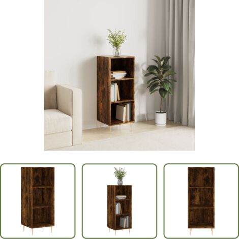 Credenza in legno multistrato -  Credenza Rovere Fumo 34,5x32,5x90 cm in Legno Multistrato