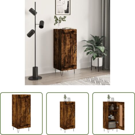 Credenza in legno multistrato -  Credenza Rovere Fumo 34,5x34x90 cm in Legno Multistrato