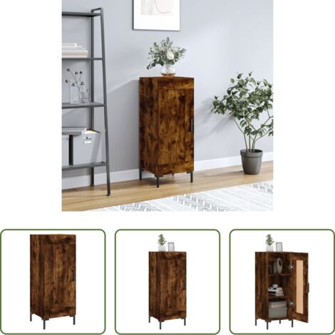 Credenza in legno multistrato -  Credenza Rovere Fumo 34,5x34x90 cm in Legno Multistrato