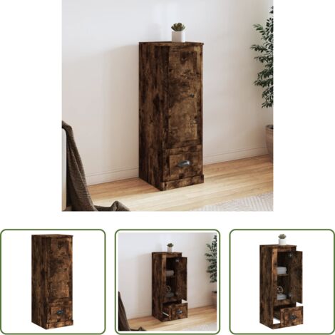 Credenza in legno multistrato -  Credenza Rovere Fumo 36x35,5x103,5 cm in Legno Multistrato