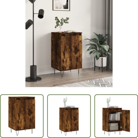 Credenza in legno multistrato -  Credenza Rovere Fumo 40x35x70 cm in Legno Multistrato