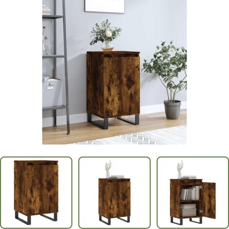 Credenza in legno multistrato -  Credenza Rovere Fumo 40x35x70 cm in Legno Multistrato