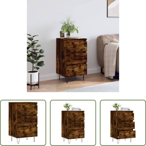 Credenza in legno multistrato -  Credenza Rovere Fumo 40x35x70 cm in Legno Multistrato