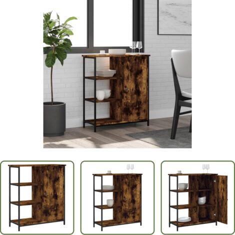 Credenza in legno multistrato -  Credenza Rovere Fumo 70x30x80 cm in Legno Multistrato