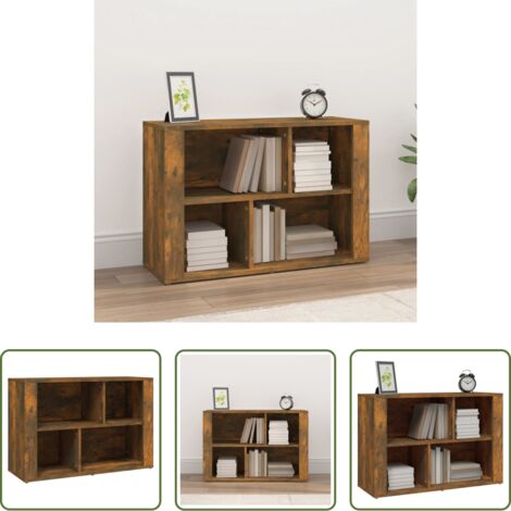 Credenza in legno multistrato -  Credenza Rovere Fumo 80x30x54 cm in Legno Multistrato