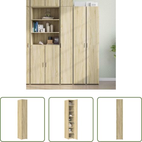 Credenza in legno multistrato -  Credenza Rovere Sonoma 30x42,5x185 cm in Legno Ingegnerizzato