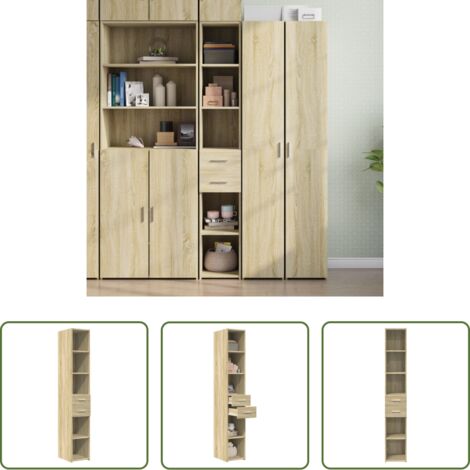 Credenza in legno multistrato -  Credenza Rovere Sonoma 30x42,5x185 cm in Legno Multistrato