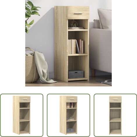 Credenza in legno multistrato -  Credenza Rovere Sonoma 30x42,5x93 cm in Legno Multistrato