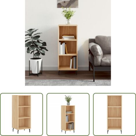 Credenza in legno multistrato -  Credenza Rovere Sonoma 34,5x32,5x90 cm in Legno Multistrato