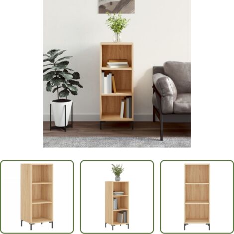 Credenza in legno multistrato -  Credenza Rovere Sonoma 34,5x32,5x90 cm in Legno Multistrato