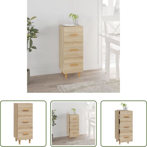 Credenza in legno multistrato -  Credenza Rovere Sonoma 34,5x34x90 cm in Legno Multistrato