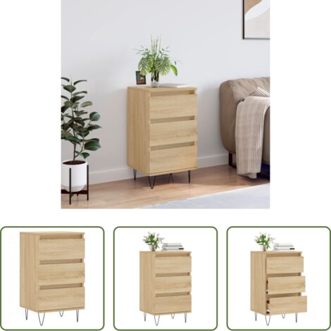 Credenza in legno multistrato -  Credenza Rovere Sonoma 40x35x70 cm in Legno Multistrato