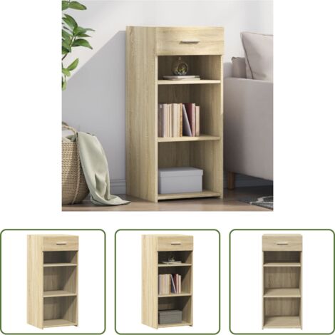 Credenza in legno multistrato -  Credenza Rovere Sonoma 40x42,5x93 cm in Legno Multistrato