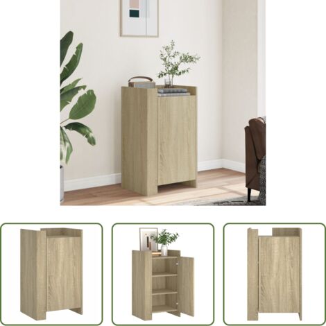 Credenza in legno multistrato -  Credenza Rovere Sonoma 45x35x75 cm in Legno Multistrato