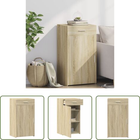 Credenza in legno multistrato -  Credenza Rovere Sonoma 50x42,5x93 cm in Legno Multistrato