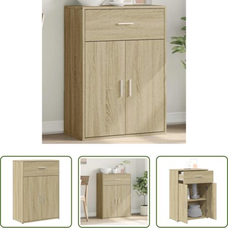 Credenza in legno multistrato -  Credenza Rovere Sonoma 60x30x84 cm in Legno Multistrato