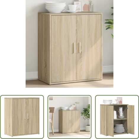 Credenza in legno multistrato -  Credenza Rovere Sonoma 60x31x70 cm in Legno Multistrato