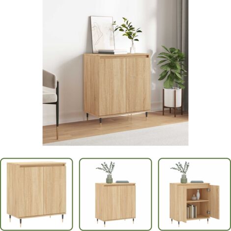 Credenza in legno multistrato -  Credenza Rovere Sonoma 60x35x70 cm in Legno Multistrato
