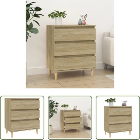 Credenza in legno multistrato -  Credenza Rovere Sonoma 60x35x70 cm in Legno Multistrato