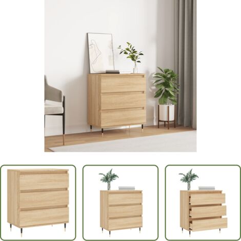 Credenza in legno multistrato -  Credenza Rovere Sonoma 60x35x70 cm in Legno Multistrato