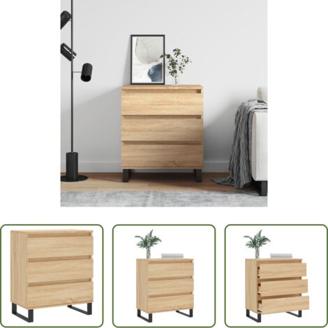 Credenza in legno multistrato -  Credenza Rovere Sonoma 60x35x70 cm in Legno Multistrato