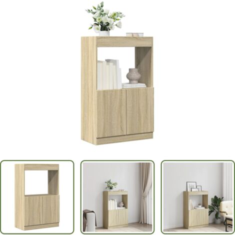Credenza in legno multistrato -  Credenza Rovere Sonoma 63x33x100 cm in Truciolato