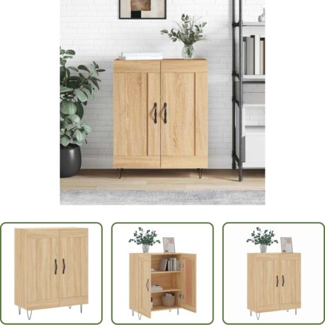 Credenza in legno multistrato -  Credenza Rovere Sonoma 69,5x34x90 cm in Legno Multistrato