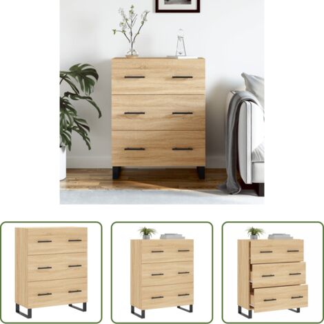 Credenza in legno multistrato -  Credenza Rovere Sonoma 69,5x34x90 cm in Legno Multistrato