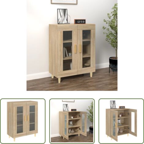 Credenza in legno multistrato -  Credenza Rovere Sonoma 69,5x34x90 cm in Legno Multistrato