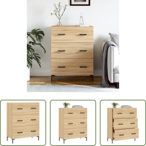 Credenza in legno multistrato -  Credenza Rovere Sonoma 69,5x34x90 cm in Legno Multistrato